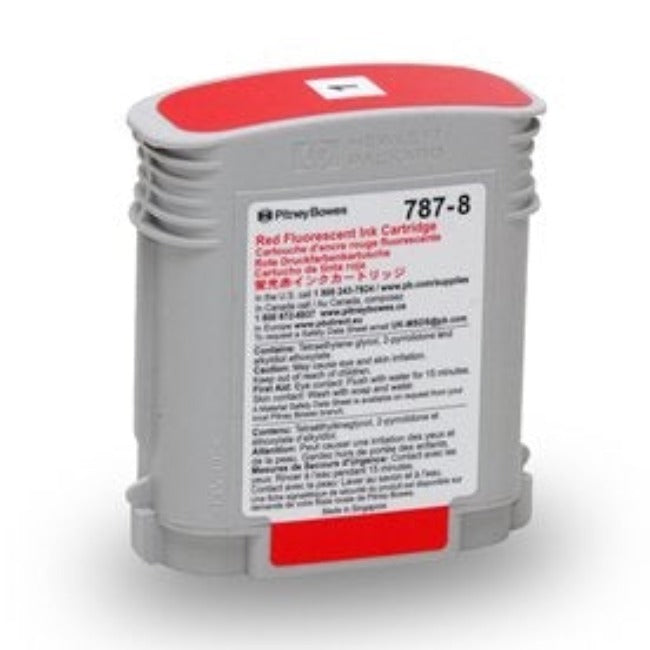 Pitney Bowes Large #787-8 OEM Red Ink Cartridge