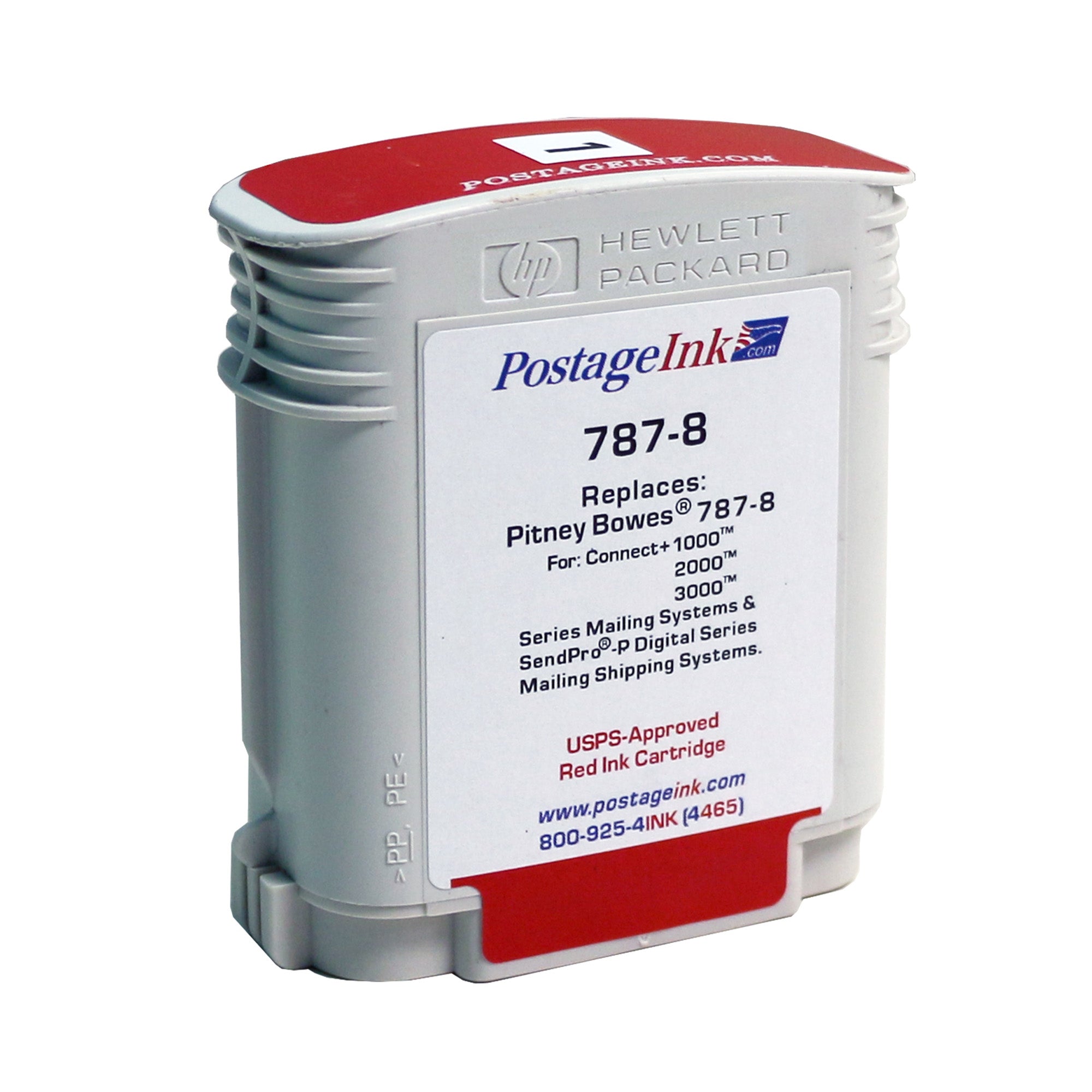 Pitney Bowes #787-8 Compatible Red Ink Cartridge