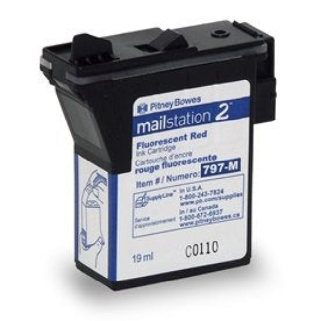 Pitney Bowes 797-M OEM Red Ink Cartridge