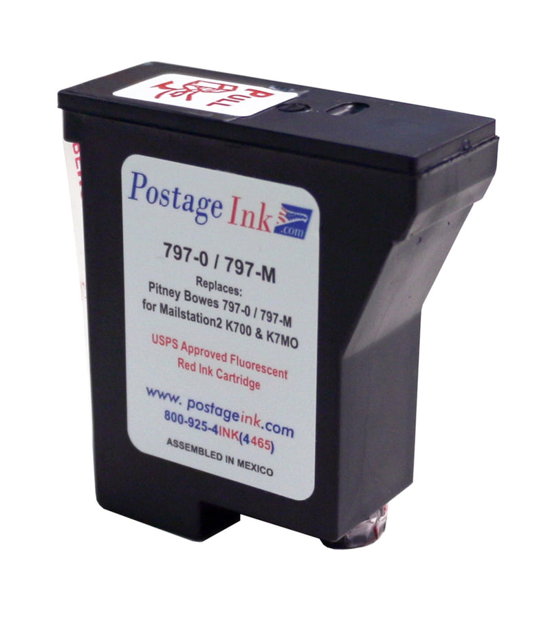 Pitney Bowes 797-M Compatible Red Ink Cartridge